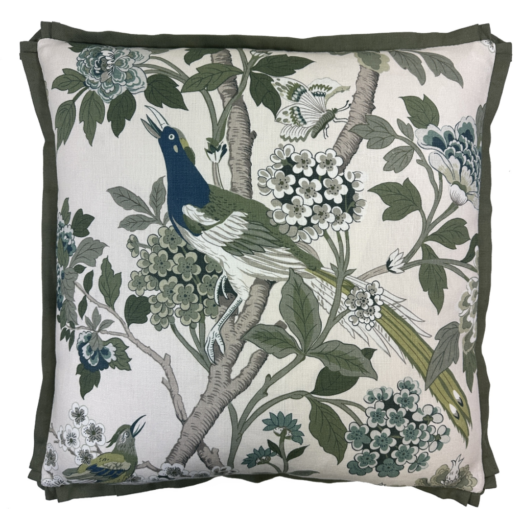 22" Green Bird Pillow